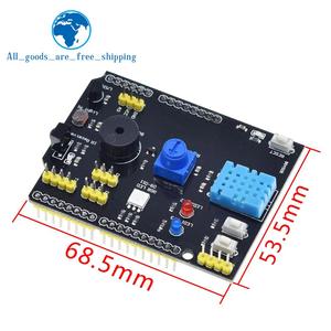 Scheda sensore TZT 9 in 1 scheda di espansione multifunzione DHT11 LM35 temperatura umidità per cicalino ricevitore IR LED Arduino UNO RGB
