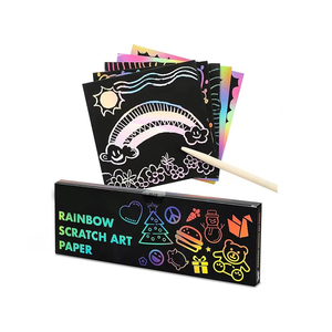 Children's Colorful Fireworks Starry <strong>Sky</strong> Series Night Light Scratch Book Creative Customizable Paper <strong>Art</strong> - Product Image 1