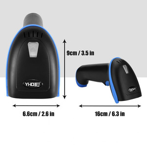 YHDAA sıcak satış 1D 2D QR barkod tarayıcı kablolu USB lazer otomatik barkod tarayıcı kablosuz tutamak barkod okuyucu - Product Image 5