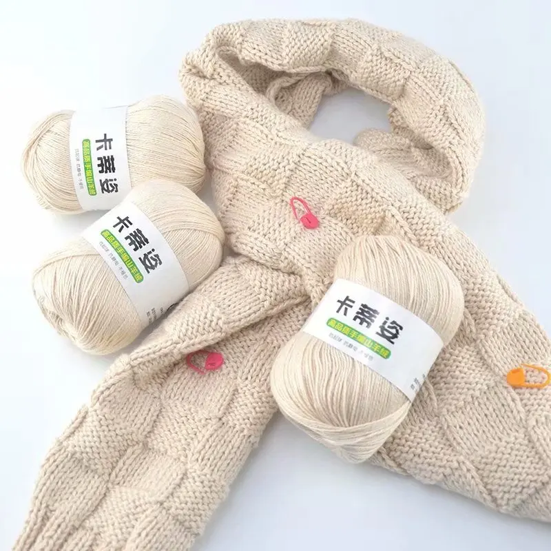 Factory Outlet maglione sciarpa tessitura a mano 24S/3 filato misto lana per maglieria filato di lana
