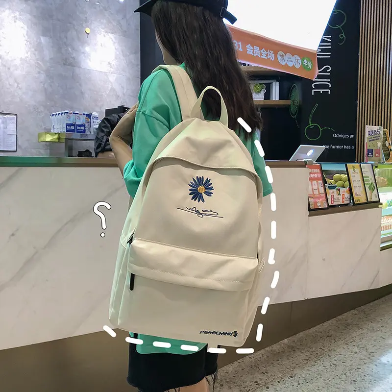 Mochila escolar con logotipo personalizado para chicas, bolsa Lisa para adolescentes, versión coreana