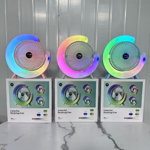 Colorful Portable USB Rechargeable Desktop Fan USB &amp; Manual Power <strong>Source</strong> for Students &amp; Home Camping Air Cooling <strong>Function</strong> - Product Image 3