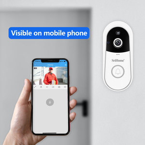SriHome 4MP inalámbrico WIFI intercomunicador inteligente puerta teléfono seguridad del hogar con alarma PIR HD visión nocturna características de detección humana - Product Image 3
