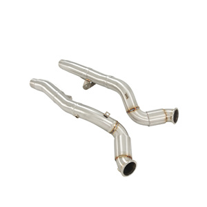 YT ท่อด้านหน้าหัวตรงสแตนเลสแบบกำหนดเองสำหรับส่วนส่วนหัวของ Ferrari California 3.9T - Product Image 1