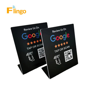 Contactless Social Media 13.56mhz PVC Custom NFC QR Code Display Stand NFC Google Review QR Stand NFC - Product Image 1