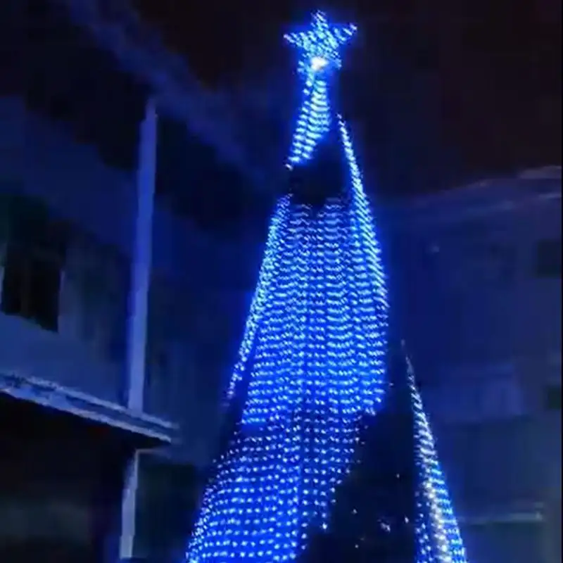 ANPU Decor Giant Kommerzielle PVC künstliche LED 50FT Everest beleuchtet mit Dekoration Ball Riesen Weihnachts baum (Weihnachten)