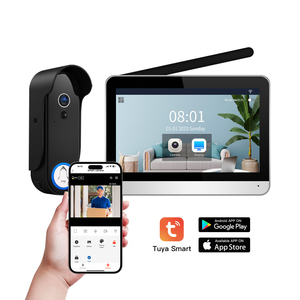 Tuya sistema de seguridad para el hogar timbre inalámbrico con cámara video timbre inalámbrico visión nocturna con sistema de intercomunicación - Product Image 1