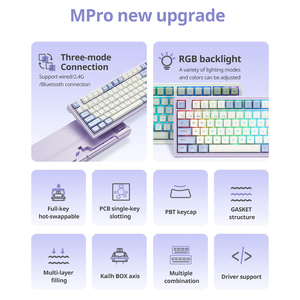 Multi-<strong>functional</strong> HYEKU M3PRO Series 3-mode Connect 87Keys Optical RGB Office <strong>Computer</strong> Pc Gamer Laptop Rgb Mechanical <strong>Keyboards</strong>