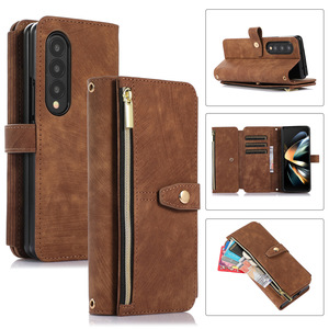 สำหรับ Samsung Z Fold 3 4 5 6ซิปหนัง PU แบบฝาพับมีช่องใส่บัตรแบบกระเป๋าสตางค์พร้อมขาตั้งเคสปิดด้วยแม่เหล็กเคสโทรศัพท์ - Product Image 1