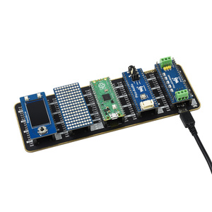 クワッドGPIOエキスパンダーRaspberry Pi Pico、より多くの拡張モジュールを接続するための4セットの男性ヘッダー、USB電源入力 - Product Image 6
