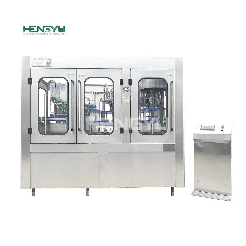 Hengyu 2024 OEM bevanda di imballaggio automatico bottiglia di vetro macchina per il riempimento di bevande gassate per il succo di bibita soda