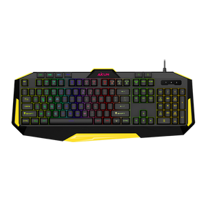 AIKUN Wired Full Size Membrane Gaming <strong>Keyboard</strong>-Rubber Switch-3 Color Adjustable Dynamic Backlight-Multimedia Function - Product Image 3