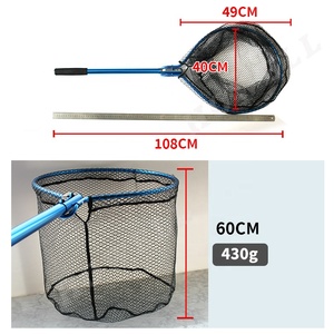 Howell OEM alüminyum katlanır el yakalamak Net 108cm PVC kaplama ile 37*32cm katlanabilir tor ağı balıkçılık için yapılmış plastik naylon - Product Image 2