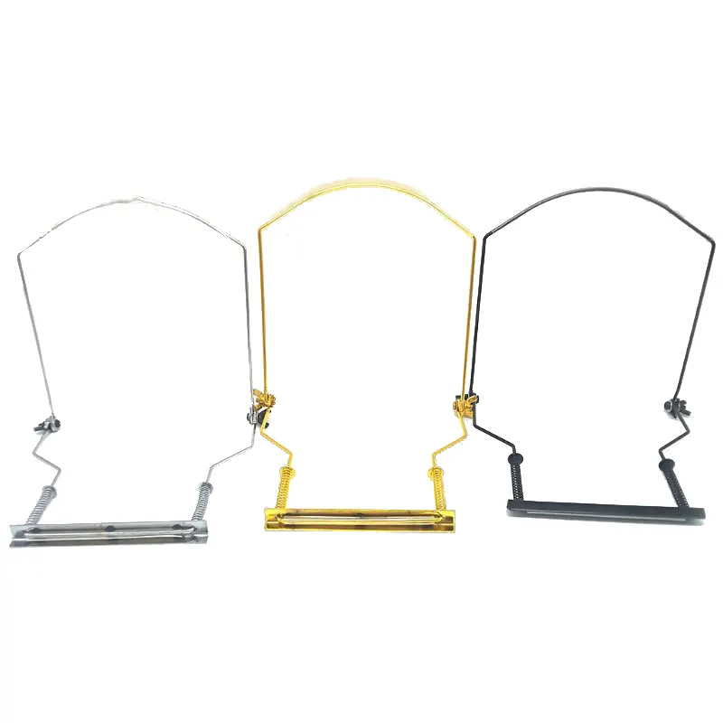 Suporte de armonica para pescoço, suporte de metal ajustável e de 10 orifícios para pescoço, suporte de mostruário para instrumentos armonica