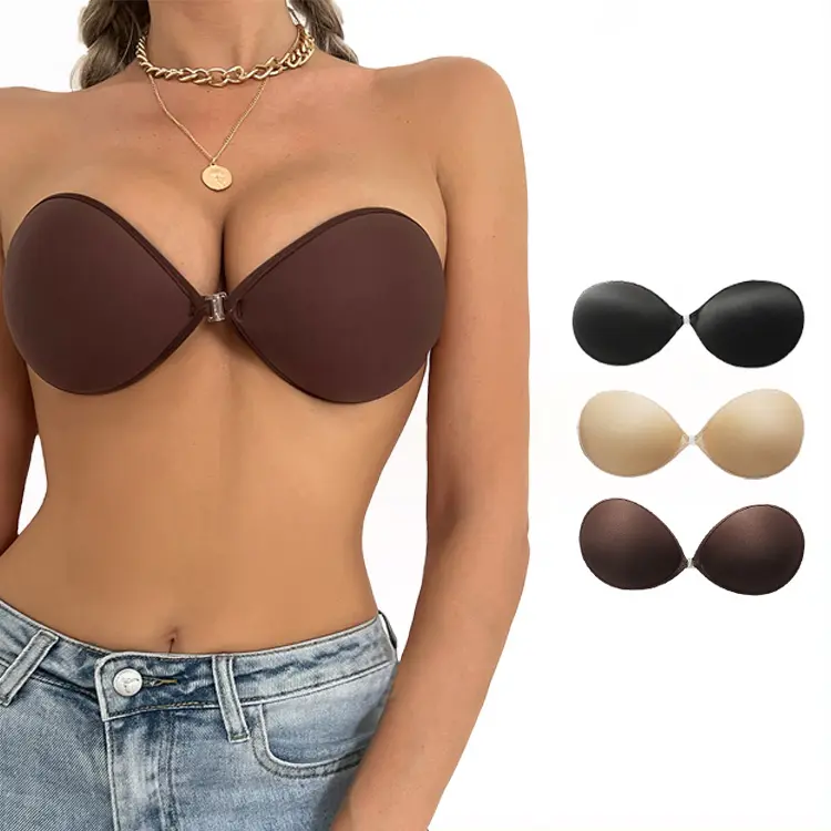 VIMI Solides Design Haut ovales rückenfreies magisches Push-Up superklebender unsichtbarer Lifting-Stick auf selbstklebender BH für Kleid