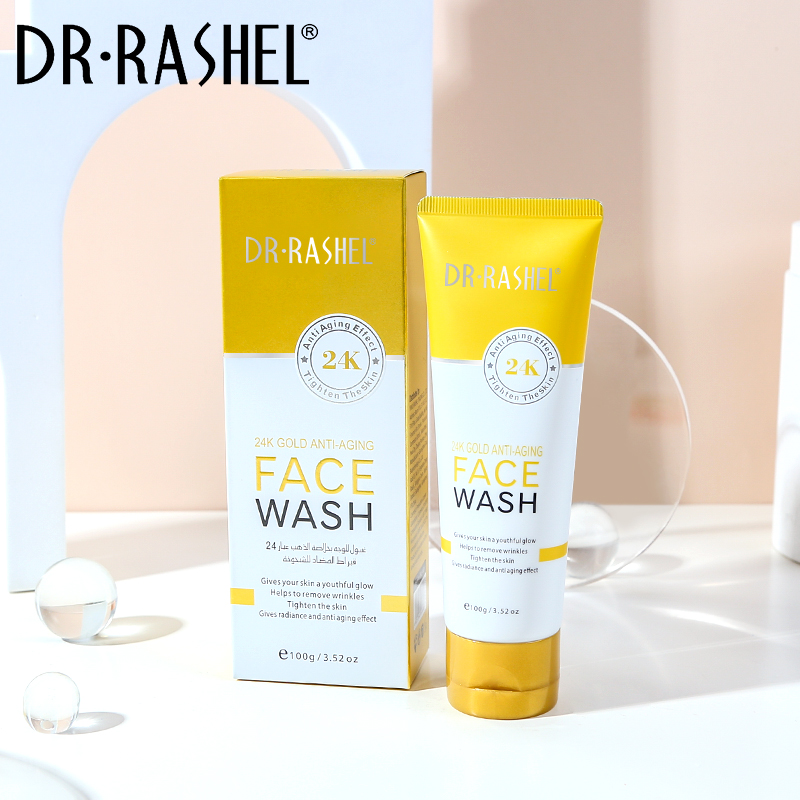 Limpiador facial de la espuma del oro 24K