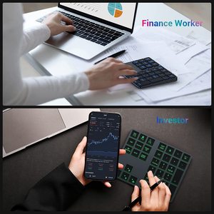 Aluminium PC Numpad Rechner drahtlose Bluetooth-Nummer Pad wiederauf ladbare numerische beleuchtete Tastatur - Product Image 6