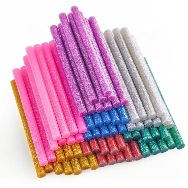 Colored Glitter Hot Melt Glue Sticks for Arts Crafts, Home General Repair, Holiday Crafts