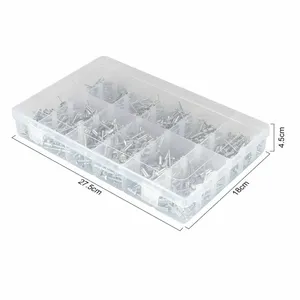 660pcsドームヘッドブラインドリベットツール3.2/4/4.8mm各種アルミニウム合金マンドレル排気リベットアプライアンス (ボックス付き) - Product Image 3