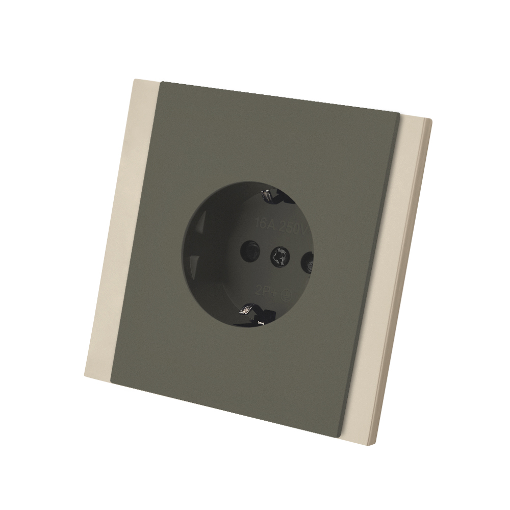 1 Schuko Socket Grey