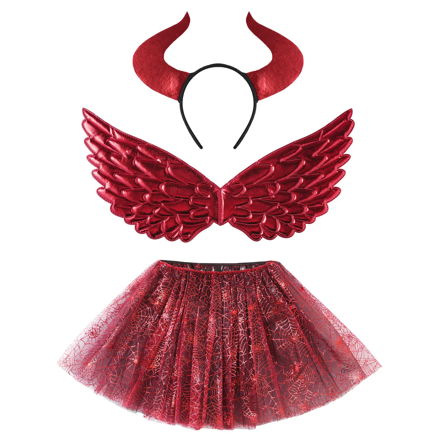 Disfraces de faldas de Demonio Rojo para niña para regalo de fiesta de Halloween Promance