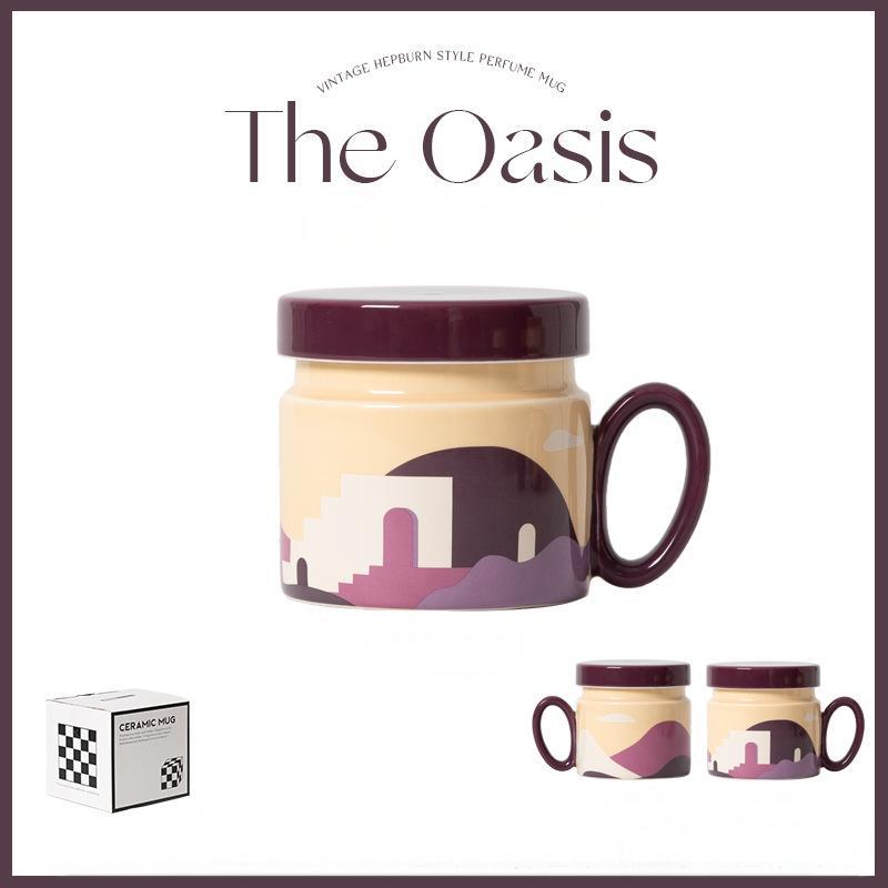 Oasis-purple mountains