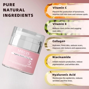 Bu Anti-aging ve beyazlatıcı krem uygundur tüm cilt tipleri cildinizi nemlendirmek için bu 5-in-1 sökücü kullanın