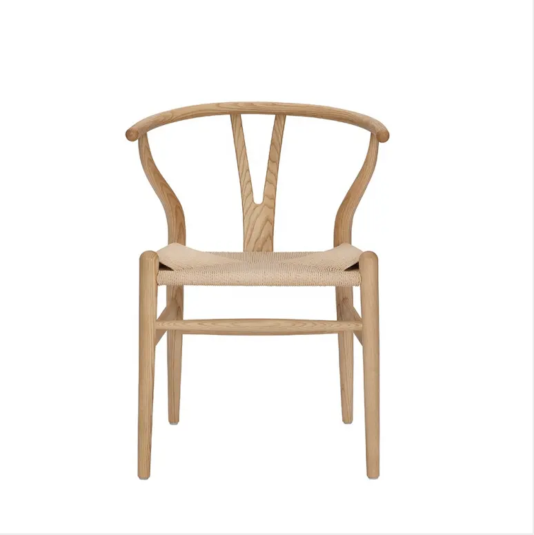 Chaise de salle à manger en bois de gingembre, siège en bois massif pour maison et restaurant