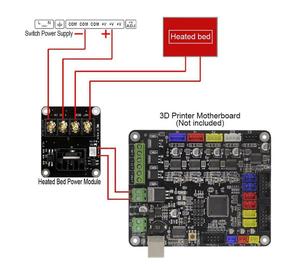 Yeni 3D yazıcı sıcak yatak mosfet transistör güç genişletme kartı/ısı yatak güç modülü Anet A8 A6 A2 Compate siyah rampaları 1.4 - Product Image 2