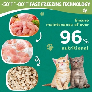 フリーズドライチキン犬用猫高タンパク質生ドッグフードトッパー単一の新鮮な成分は生鮮食品を無料で扱います