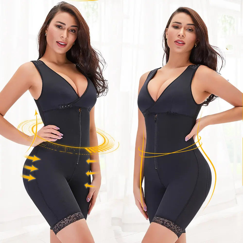 2021 Private logo New Women Body Shaper Slim And Lift Stage 2 Faja Shapewear X In The Front Shapewear For Ladies Bodysuit