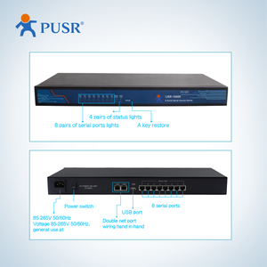 USR-N668 industriale 8 porte seriali RS232 RS485 RS422 convertitore da RJ45 a ethernet con SSL/TLS - Product Image 3