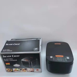 Panela elétrica de arroz antiaderente com crista de prata, em estoque, elétrica doméstica 5L, automática, inteligente, com toque digital, LCD, <span class=keywords><strong>multi</strong></span>-arroz