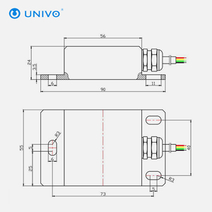 Inclinómetro de tres ejes para medición de ángulo, sensores de inclinación, nivel de inclinación, salida RS485 digital analógica UNIVO - Product Image 3