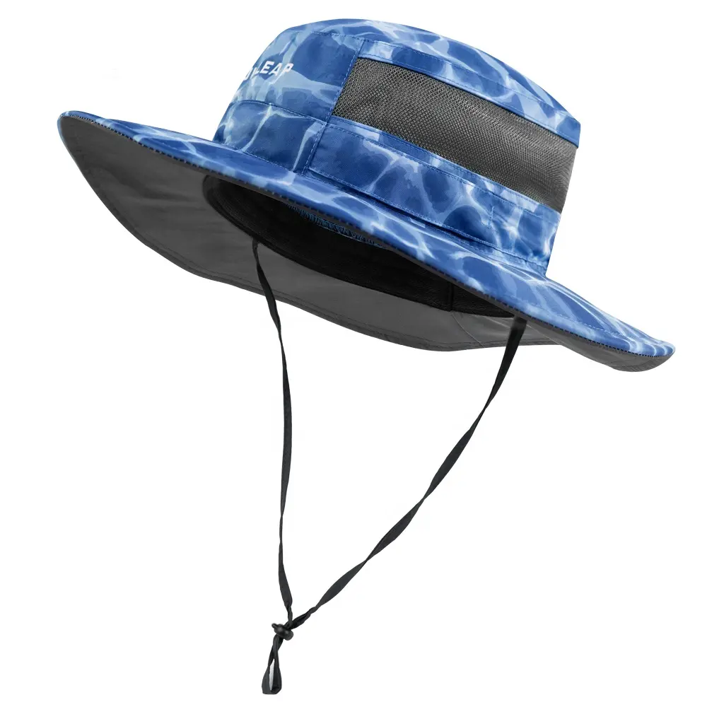 Özelleştirilmiş nefes UPF 50 + UV güneş koruma kapağı Boonie kova şapka/balıkçı şapkası yürüyüş seyahat için Safari plaj Golf