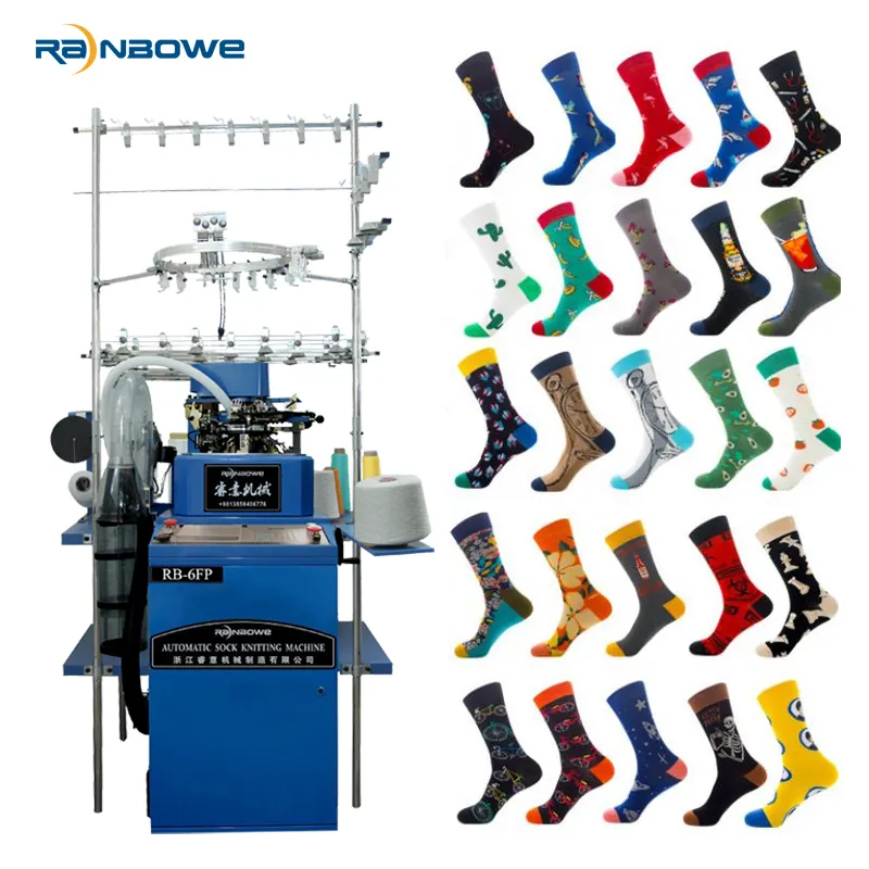 RB-6FP calzino del Computer di prezzi economici che fa i calzini a macchina di calcio che lavorano a maglia macchine per lavorare a maglia