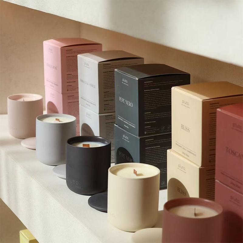 Cofanetto regalo di candele in ceramica