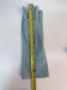 Gants de ménage en latex réutilisables bleu royal de 13 pouces | Gants de cuisine et de nettoyage robustes avec manchette longue - Product Image 3