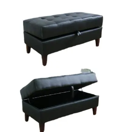 Hot Selling Moderne Meubels Leer Of Stof Sofa Kruk Hotel Bagagekruk Bed Einde Poef Met Opslag