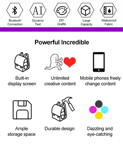 New Type Factory Großhandel Custom ized Wasserdicht Smart Led Display Rucksack App Controlled Programmable Custom Bulk Rucksack - Product Image 2