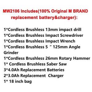 Büyük indirim OEM aracı üreticisi 18v Volt 20V hızlı satış 18V akülü lityum-iyon Combo alet takımı