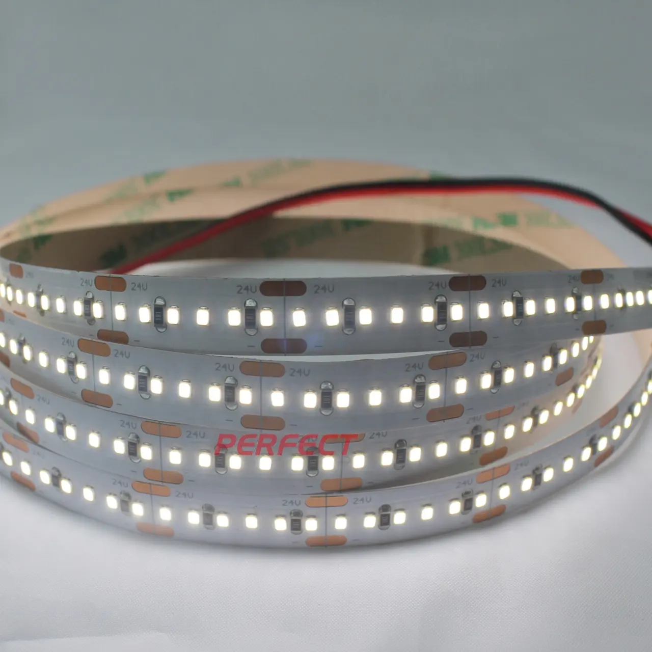 SMD 2216 240led/M Lampu LED CRI90 DC24v Densitas Tinggi Pita Lampu Led Fleksibel Tidak Kedap Air