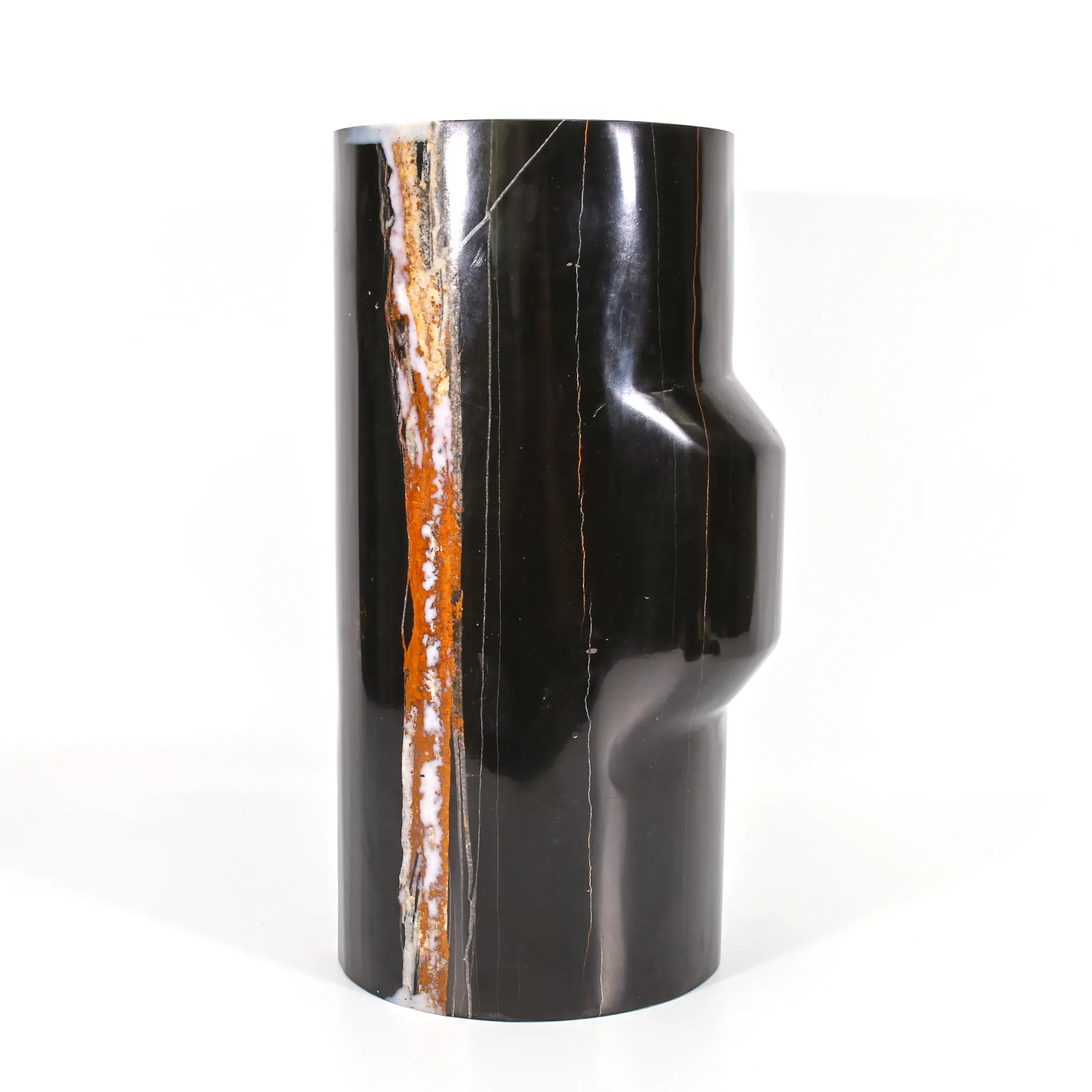 Vaso di fiori in marmo di forma irregolare nero moderno personalizzato di fabbrica