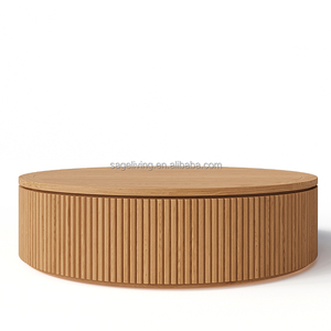 Luxury Modern <strong>Round</strong> Wood Dining Table Set Contemporary Antique Design for Home Hotel <strong>Patio</strong> Outdoor Use - Product Image 1