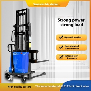 2 Ton Battery Operated Semi-Electric Forklift 1 Ton Hydraulic Lift Efficient <strong>Loading</strong> <strong>Unloading</strong> New Used Small Lifting Tools - Product Image 3