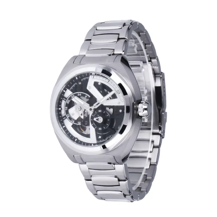 Herren mechanische Uhr benutzer definierte automatische Uhr Edelstahl Uhren armband Business und Freizeit