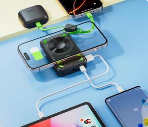 2025 trend ürün ince 10000mAh Kickstand hızlı şarj güç bankalar tipi C şarj LED kablosuz manyetik düzeltme Apple arayüzü - Product Image 4