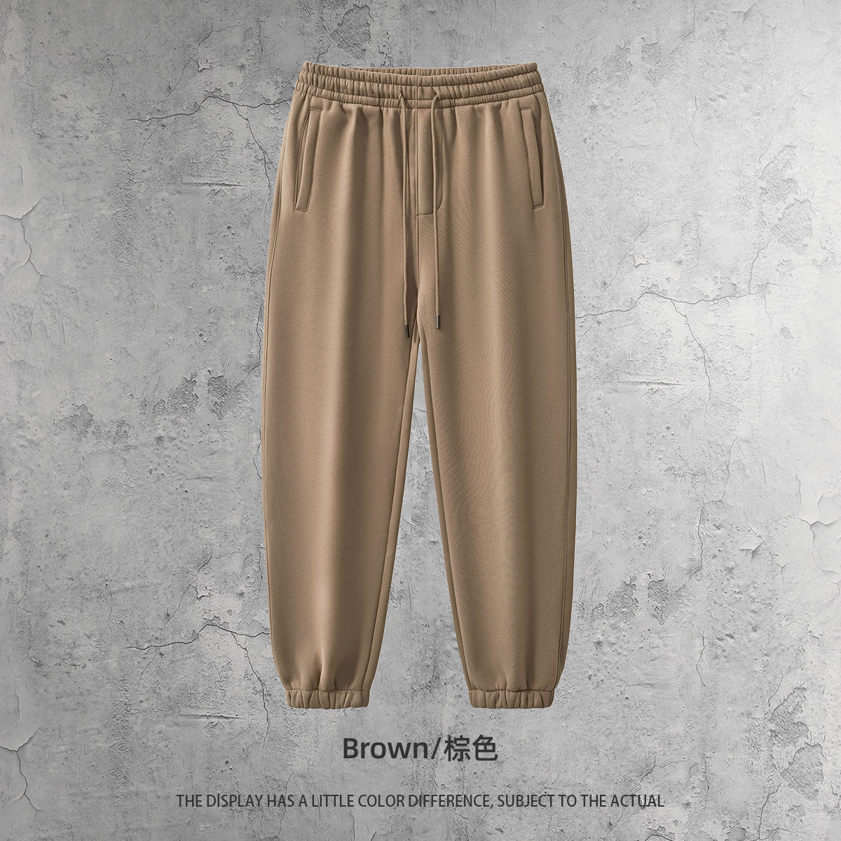 Leg pants-brown