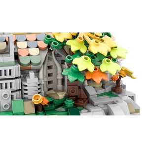 Funbuild film sahne MOC-191972 Rivendell Mini zanaat modüler mikroölçek mimari DIY blokları yapı taşları eğitim oyuncaklar - Product Image 4