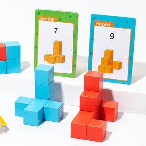 New Arrival Thinking Training Building Blocks for Students -Wooden 3D Cube Puzzle <strong>Logic</strong> <strong>Reasoning</strong> Educational Toy